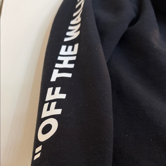 Vans Women’s Hoodie Sweatshirt Checkerboard Sleeve Black Skater Size XS/S - Picture 9 of 10